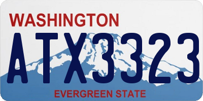 WA license plate ATX3323