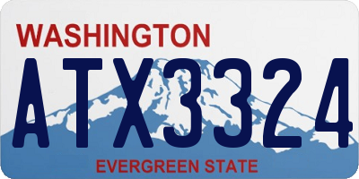 WA license plate ATX3324
