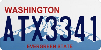 WA license plate ATX3341