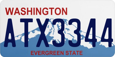 WA license plate ATX3344