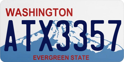 WA license plate ATX3357