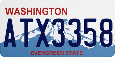 WA license plate ATX3358