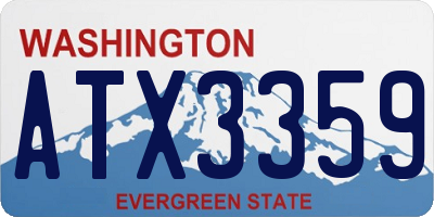 WA license plate ATX3359