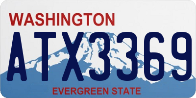 WA license plate ATX3369