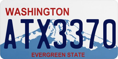 WA license plate ATX3370