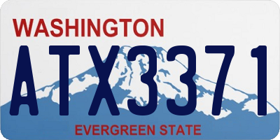 WA license plate ATX3371