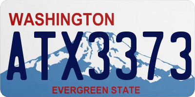WA license plate ATX3373