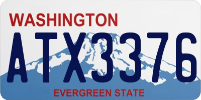 WA license plate ATX3376