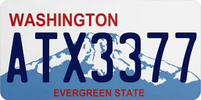 WA license plate ATX3377