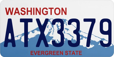 WA license plate ATX3379