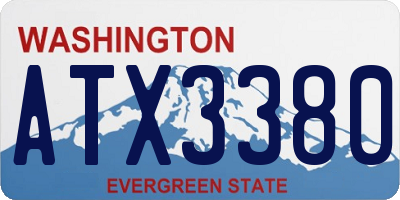 WA license plate ATX3380