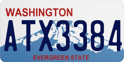 WA license plate ATX3384