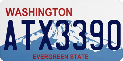 WA license plate ATX3390