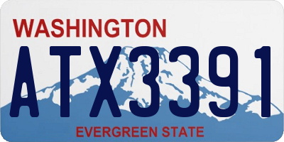 WA license plate ATX3391