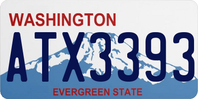 WA license plate ATX3393