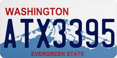 WA license plate ATX3395