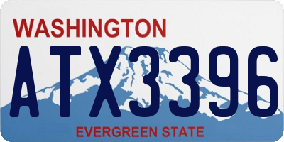 WA license plate ATX3396