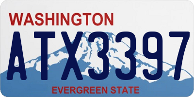 WA license plate ATX3397