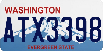 WA license plate ATX3398