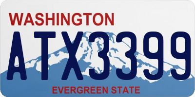WA license plate ATX3399