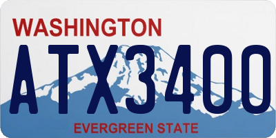 WA license plate ATX3400