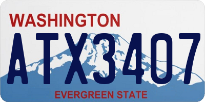 WA license plate ATX3407