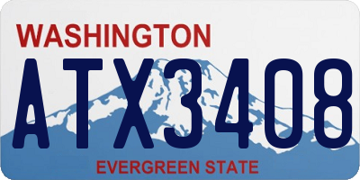WA license plate ATX3408