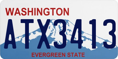 WA license plate ATX3413