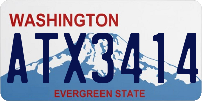 WA license plate ATX3414