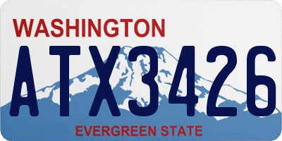WA license plate ATX3426