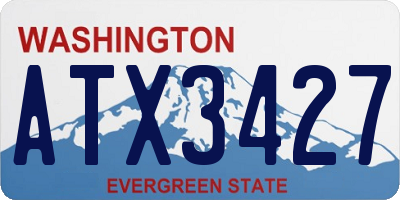 WA license plate ATX3427