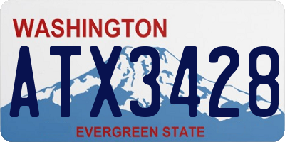 WA license plate ATX3428