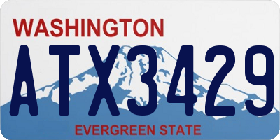 WA license plate ATX3429