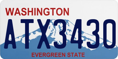 WA license plate ATX3430