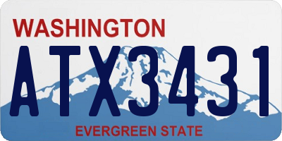 WA license plate ATX3431