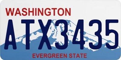 WA license plate ATX3435