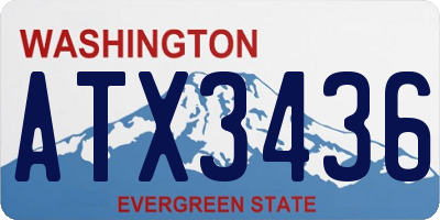 WA license plate ATX3436
