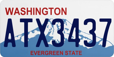 WA license plate ATX3437