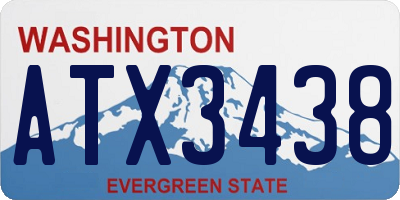 WA license plate ATX3438