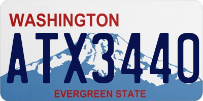 WA license plate ATX3440