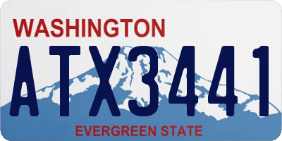 WA license plate ATX3441