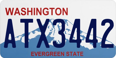 WA license plate ATX3442