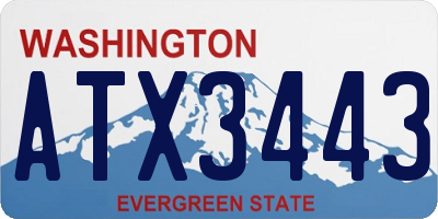 WA license plate ATX3443