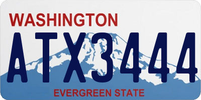WA license plate ATX3444