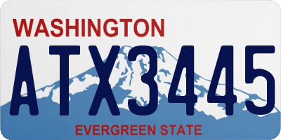 WA license plate ATX3445
