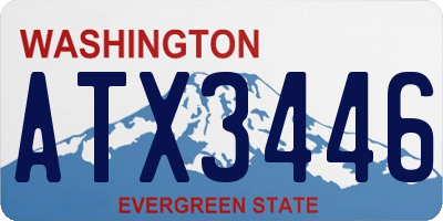 WA license plate ATX3446