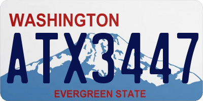 WA license plate ATX3447
