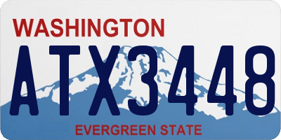 WA license plate ATX3448