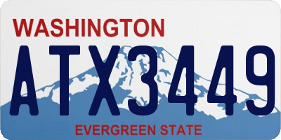 WA license plate ATX3449