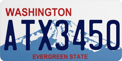 WA license plate ATX3450